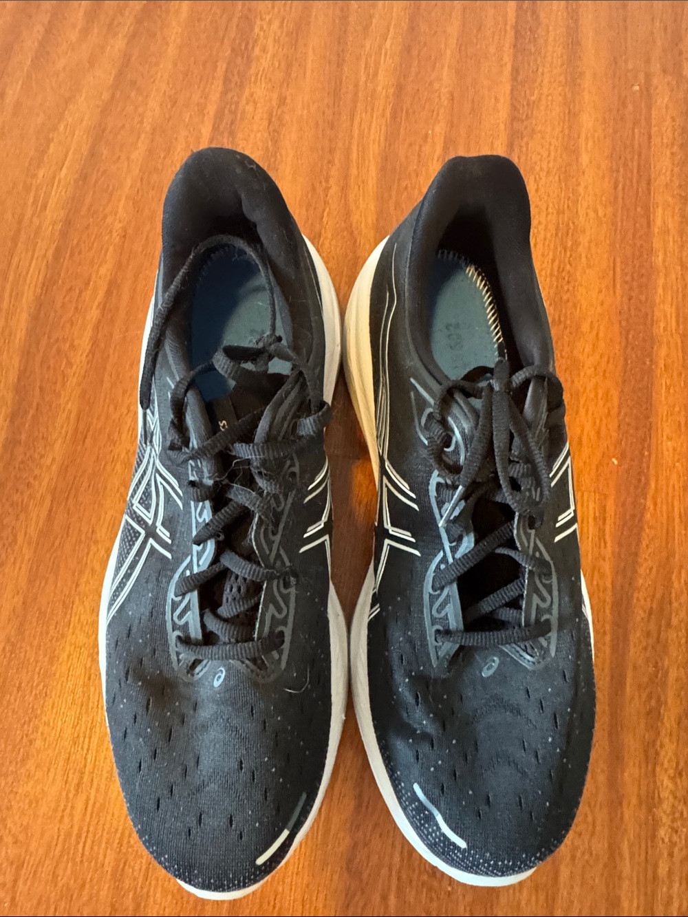 Asics Black and White Men's Athletic Sneakers NO INSOLES